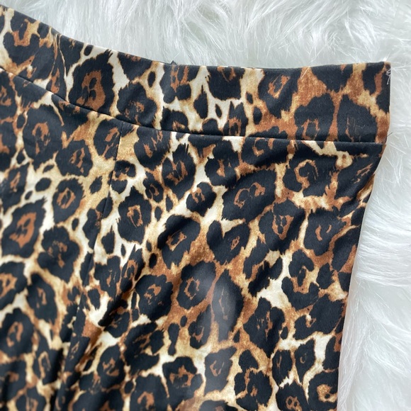 Lepoard Crop Top & High Waist Midi Skirt Set - Picture 10 of 14